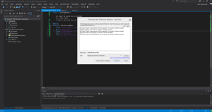 Pojawia się wizzard pozwalający doprecyzować proces generowania kodu.