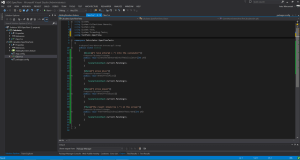 Tak wygląda wygenerowany szablon, który posłuży do implementacji testów.
